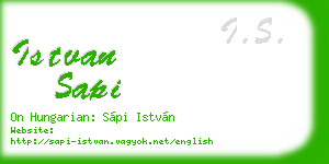 istvan sapi business card