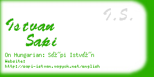 istvan sapi business card